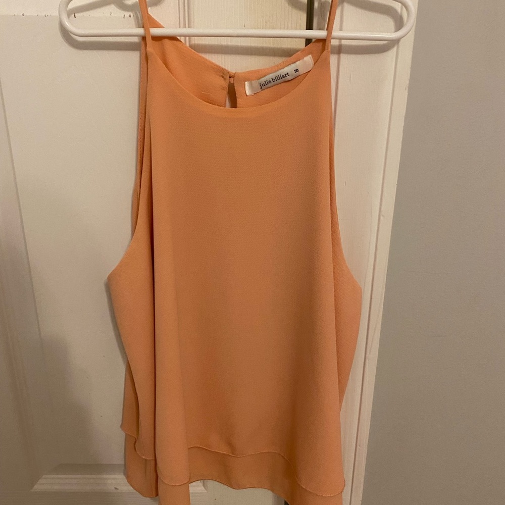 julie brillart orange blouse